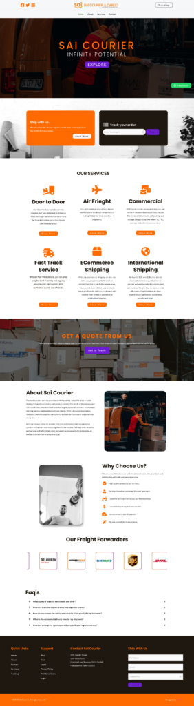 Logistics WordPress Website